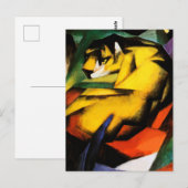 Tijger schilderij van Franz Marc Briefkaart (Voorkant / Achterkant)
