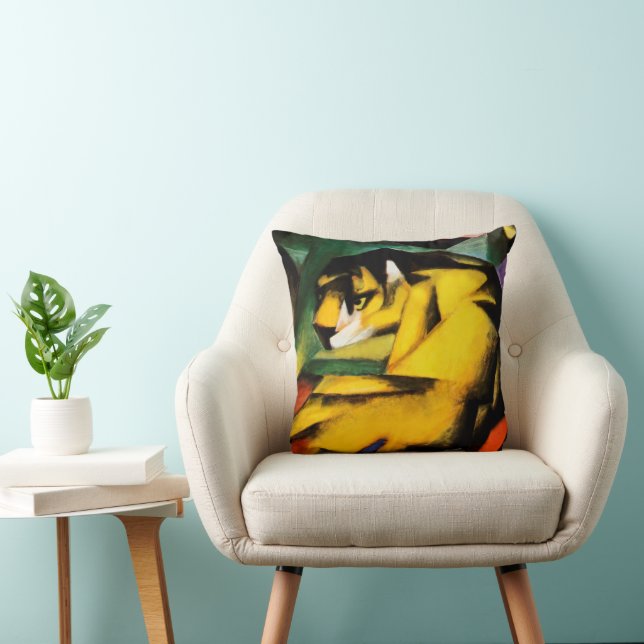 Tijger schilderij van Franz Marc Kussen (Stoel)