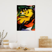Tijger schilderij van Franz Marc Poster (Keuken)