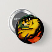 Tijger schilderij van Franz Marc Ronde Button 5,7 Cm (Voorkant /achterkant)