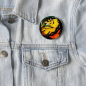 Tijger schilderij van Franz Marc Ronde Button 5,7 Cm (In situ)
