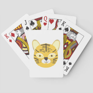 Tijger schilderkunst pokerkaarten