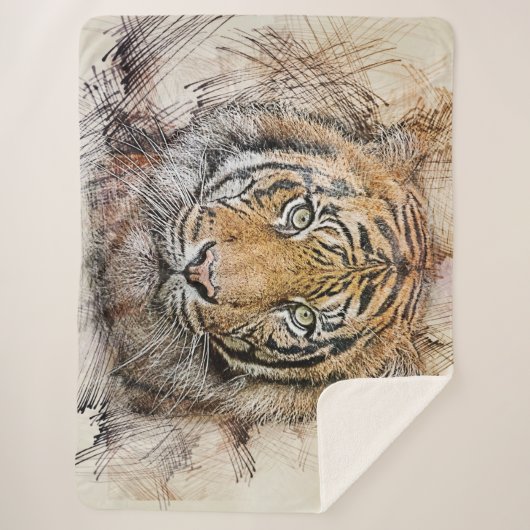 tijger sherpa deken (Voorkant)