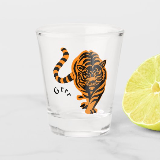 Tijger Shot Glas (Voorkant)