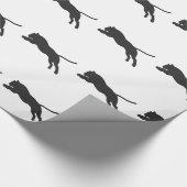 Tijger silhouet - Kies achtergrondkleur Cadeaupapier (Hoek)