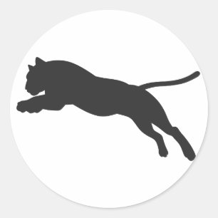 Tijger silhouet - Kies achtergrondkleur Ronde Sticker