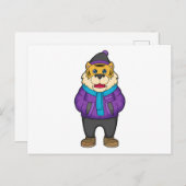 Tijger Sjaal Muts Briefkaart (Voorkant / Achterkant)