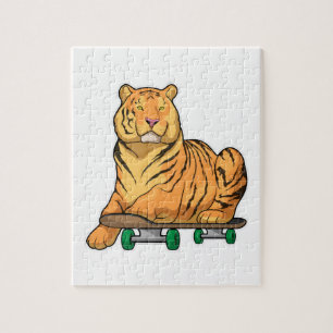 Tijger Skater Skateboard Legpuzzel