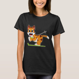 Tijger Skiën Wintersport T-shirt