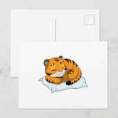 Tijger Slapend met Kussen Briefkaart (Voorkant / Achterkant)