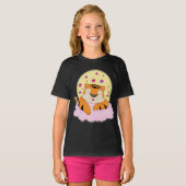 Tijger slapende sterren wolken t-shirt (Voorkant volledig)
