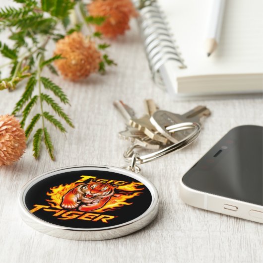 Tijger Sleutelhanger (Zijkant)
