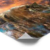 Tijger sluipt WHISPER ON THE BREEZE Poster (Hoek)