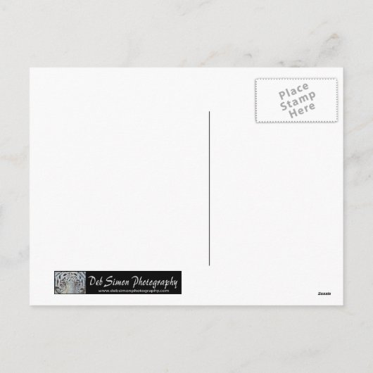 Tijger Sneeuw Engel Vakantie Ansichtkaart Feestdagenkaart (Achterkant)