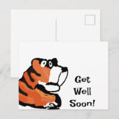 Tijger Snel Beter Wenskaart Briefkaart (Voorkant / Achterkant)