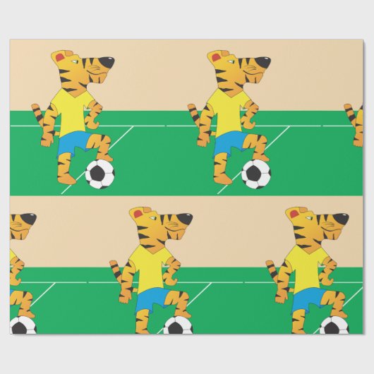 Tijger speelbal cadeaupapier (Vlak)