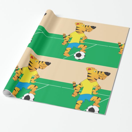 Tijger speelbal cadeaupapier (Uitgerold)