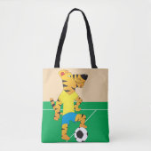 Tijger speelbal tote bag (Voorkant)