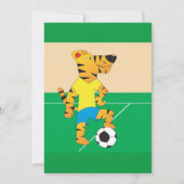 Tijger speelt voetbal kaart (Voorkant)