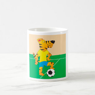 Tijger speelt voetbal koffiemok