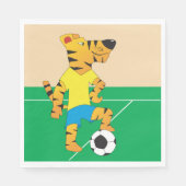 Tijger speelt voetbal servet (Voorkant)