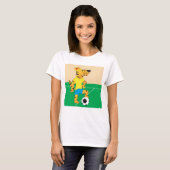 Tijger speelt voetbal t-shirt (Voorkant volledig)