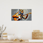 Tijger spelen gitaar poster (Keuken)