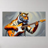 Tijger spelen gitaar poster (Voorkant)