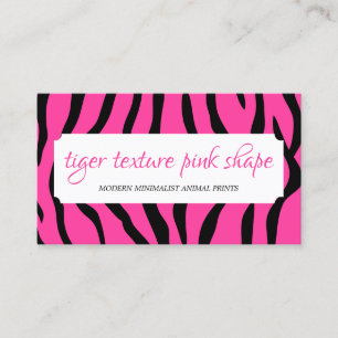 Tijger Spikkels Textuur Roze Vorm Frame Visitekaartje