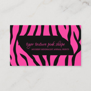 Tijger Spikkels Textuur Roze Vorm Frame Visitekaartje