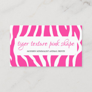 Tijger Spikkels Textuur Roze Witte Vorm Frame Visitekaartje