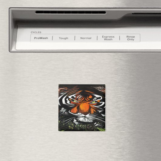 Tijger Starende Blik Magneet (Insitu (Vaatwasser))