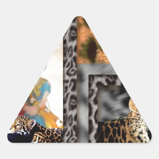 Tijger & Stel Kunstprint Sticker (Voorkant)