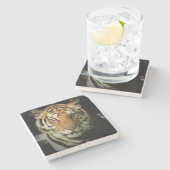 tijger stenen onderzetter (Zijkant)