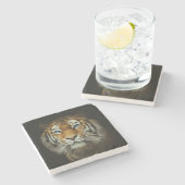 tijger stenen onderzetter (Zijkant)