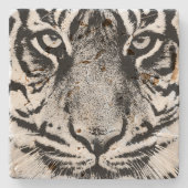 tijger stenen onderzetter (Voorkant)