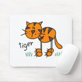 Tijger Stick Figure Muismat (Met muis)