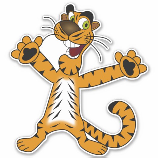 tijger sticker (Voorkant)