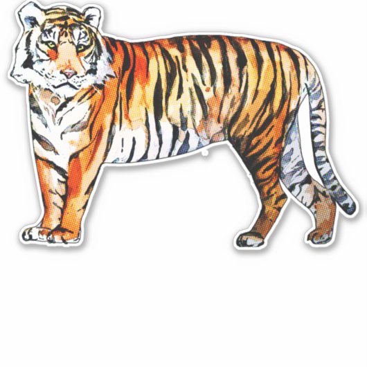 tijger sticker (Voorkant)