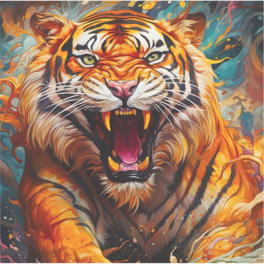 tijger sticker (Voorkant)