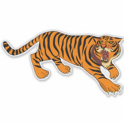 tijger sticker (Voorkant)