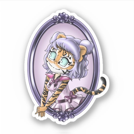 tijger sticker (Voorkant)