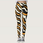Tijger Stipes Patroon Leggings (Voorkant)
