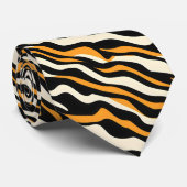 Tijger Stipes Patroon Stropdas (Opgerold)