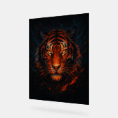 Tijger Storm – Felle energie ontketend Acryl Bord (Hoek)