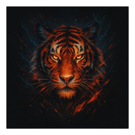 Tijger Storm – Felle energie ontketend Foto Afdruk