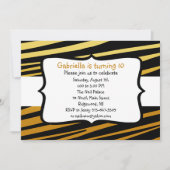Tijger Striped Birthday Invitation Kaart (Voorkant)