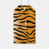 Tijger Stripes Pattern Thunder_Cove Cadeaulabel (Achterkant)
