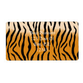 Tijger Stripes Pattern Thunder_Cove Etiket (Voorkant)