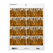 Tijger Stripes Pattern Thunder_Cove Etiket (Full Sheet)
